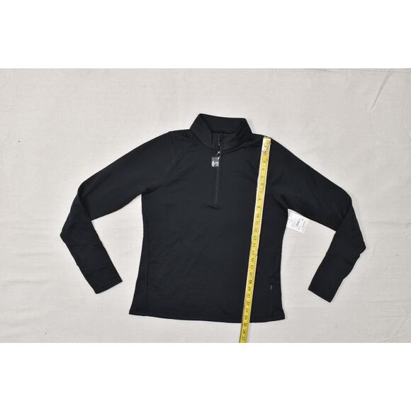 DSG Women's Run Grid 1/4 Zip Pullover Sweatshirt Pure Black Size L Polyester NEW - Picture 5 of 8